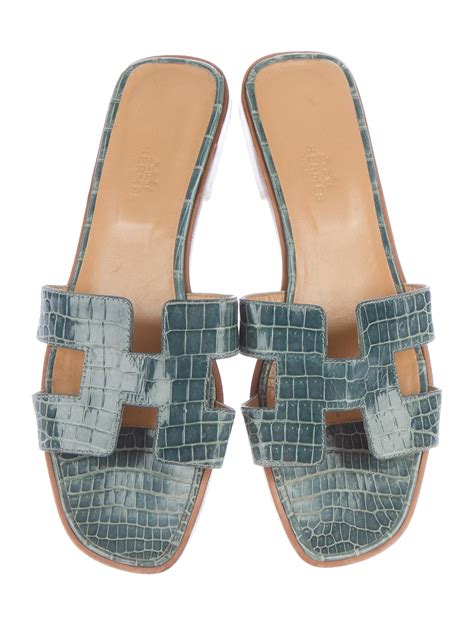 hermes oran sandale|hermes oran crocodile sandals.